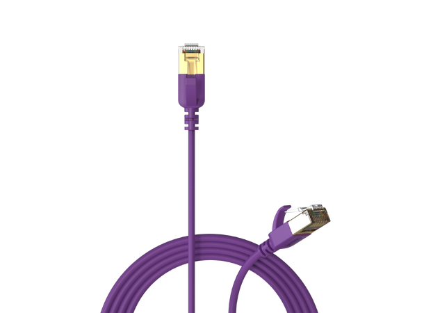 Procab CSD570, CAT7, lilla, 0.15m Slimline networking cable, U/FTP 