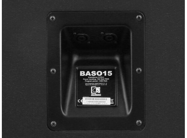 Audac BASO18 (sort) 18" kompakt passiv subwoofer 