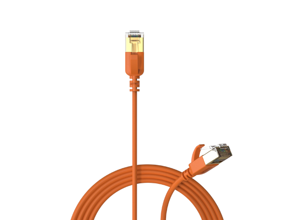 Procab CSD570, CAT7, oransje, 0.15m Slimline networking cable, U/FTP 