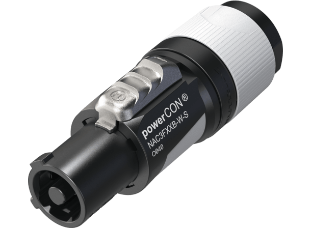 Neutrik NAC3FXXB-W powerCON power OUT 6-12mm eller 10-16mm kabeltykkelse. 20A 