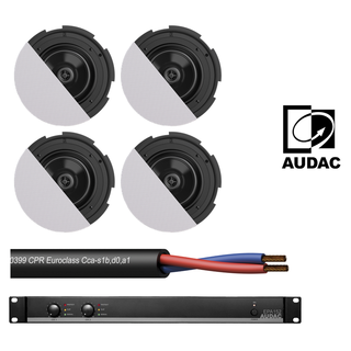 Audac Liten innfellingspakke 4x Cira524 + 1x EPA152 + 1xCLS215 100m