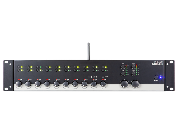 Audac PRE220 19" mikser med Bluetooth® 10 inn/2 ut 