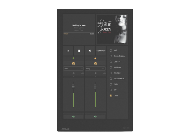 Audac RIVEA-M 7" AUDAC Touch berøringsskjerm, 2 farger 