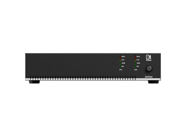 Audac SCP224 2 kanals forsterker 2 x 240W @ 4 Ohm - 480W @ 70/100V 