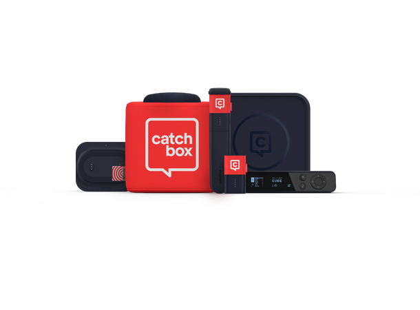 Catchbox PlusPro 4CH Cube+stick+clip Med ladeplater og Dante CUSTOM 