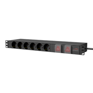 Caymon PSR269G, Strømskinne 19" Schuko x15 (German Socket)