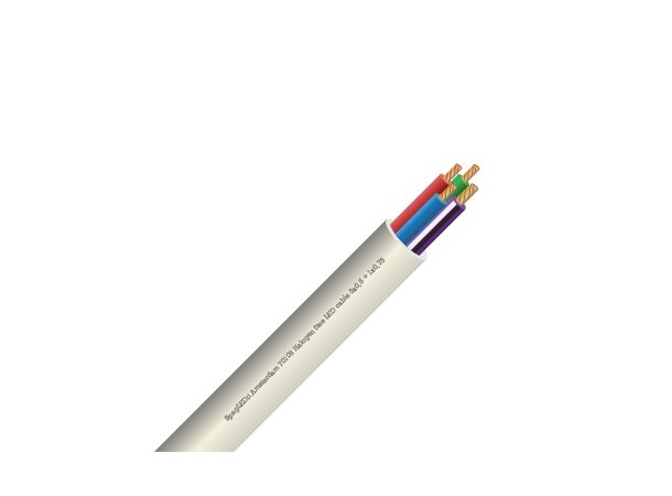 InventDesign RGB kabel - Black 3x 0,5mm2 + 1x 0,75mm2 - Beige 