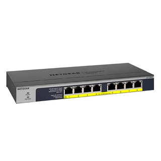 NETGEAR GS108PP 8-Port Switch (123W) 8-Port Gigabit PoE+ Unmanaged m/FlexPoE