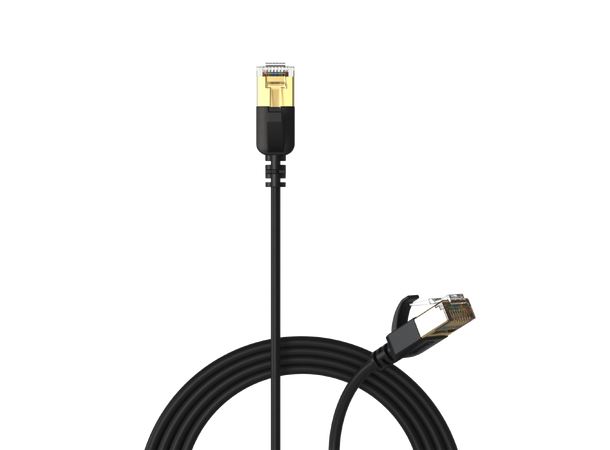 Procab CSD570, CAT7, sort, 0.15m Slimline networking cable, U/FTP 