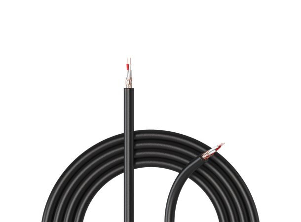 Procab PMI224/1 mic/signalkabe 100m Sort Balansert signalkabel 2x0,22mm2 - 24AWG 