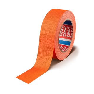 Tesa 4671 19mmx25m Fluoriserende orange Høykvalitets tekstiltape 19mmx25m
