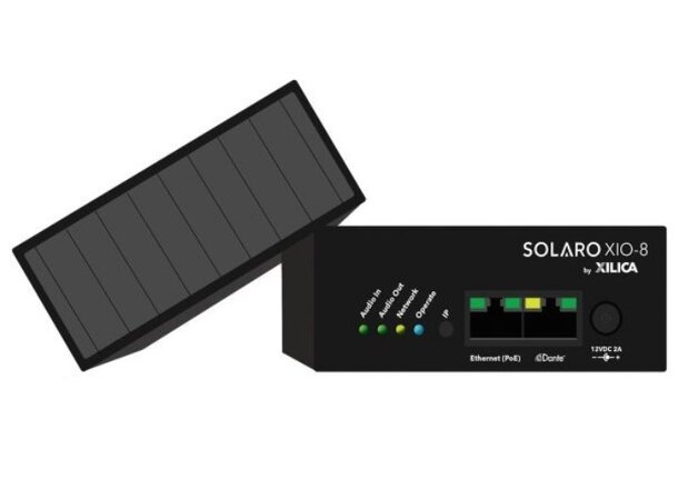Xilica Solaro XIO 8 med Dantekort Modular I/O expander 4/4 