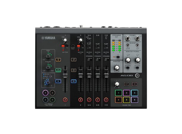 Yamaha AG08 Live Streaming Mixer 8-kanals streamingmikser 
