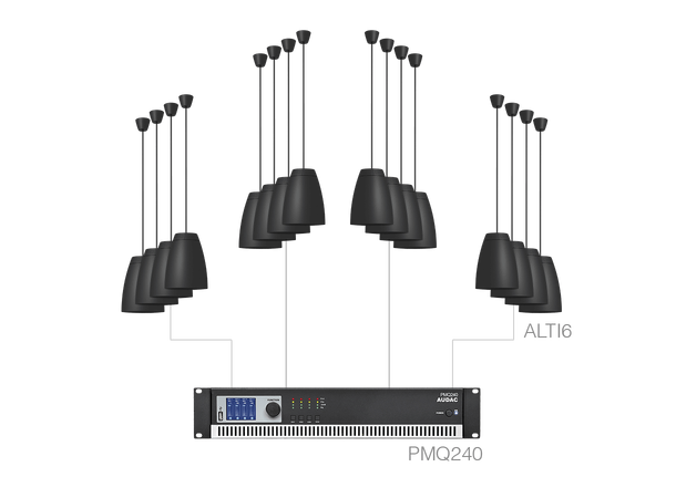 Audac Lento6.16 SORT 16x Alti6 + 1x PMQ240 