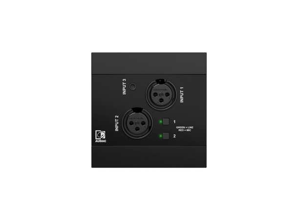 Audac NWP320 Dante™/AES67, 2 x XLR + 3.5 mm jack + BT 