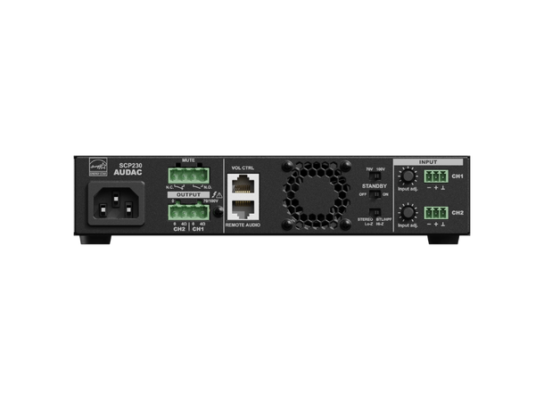Audac SCP230 2 kanals forsterker 2 x 300W @ 4 Ohm - 600W @ 70/100V 