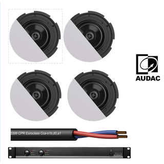 Audac medium innfellingspakke 4x Cira824 + 1x EPA152 + 1xCLS215 100m