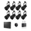 Audiopro 100kvm pakke SORT M/SUB 1x Vol-1 + 8x SP-1 + 1x SUB-1 + 1x TX-1