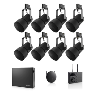 Audiopro 100kvm pakke SORT M/SUB 1x Vol-1 + 8x SP-1 + 1x SUB-1 + 1x TX-1