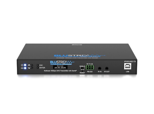 Blustream IP350UHD-TX m/Dante 4K 60Hz 4:4:4 Video over IP Transmitter 