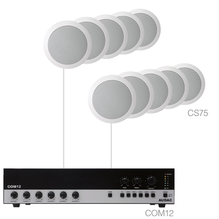 CANTO7.10, 10x CIRA524 + COM12MK2 - Hvit Installasjonspakke - 150m2