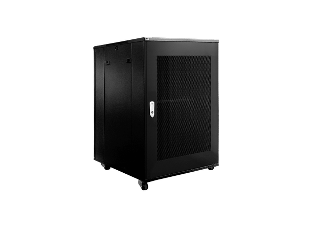 Caymon SPR818GG 19" m/perforert dør 19" rack 18 units - W600mmxD800mm 