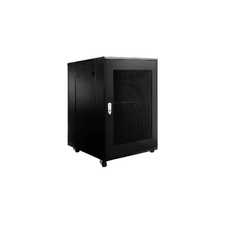 Caymon SPR818GG 19" m/perforert dør 19" rack 18 units - W600mmxD800mm