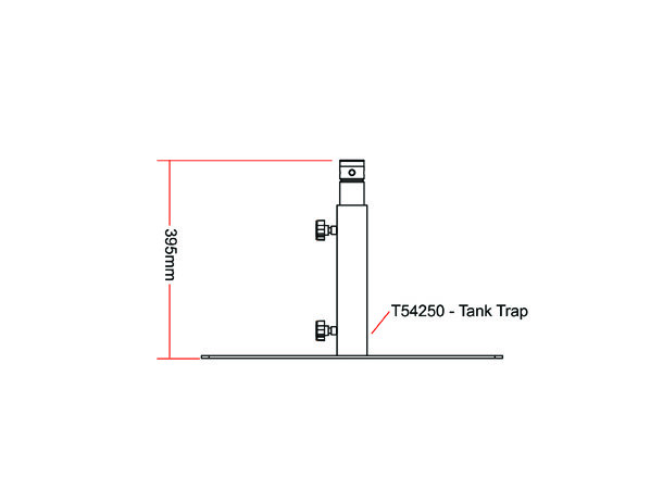 Doughty Doughty Tank Trap adaptor Sort adapter til T54250 
