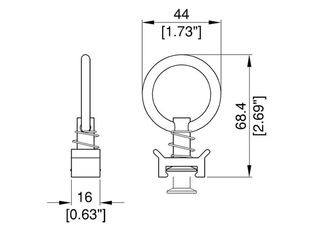 FS Single Point Flying Stud 2 pack Penn/Elcom 