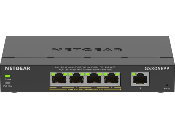 NETGEAR GS305EPP POE++ 5-Port Gigabit Switch, High Power 