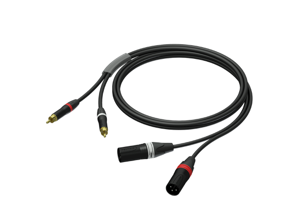 PRA701 2xhan XLR til 2xRCA  3m Prime series  2xhan XLR til 2xRCA  3m