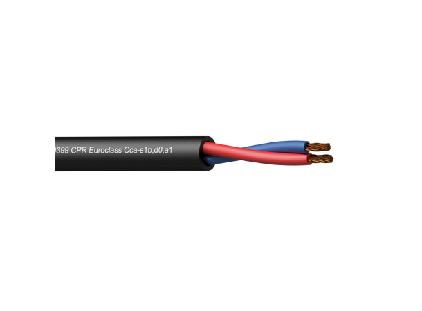 Procab CLS225-CCA 2x2.5mm² 100M Brannsertifisert kabel på tretrommel 