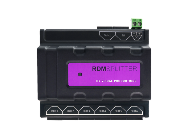 Visual Productions DMX Splitter RDM DIN rail, 6x RJ-45 