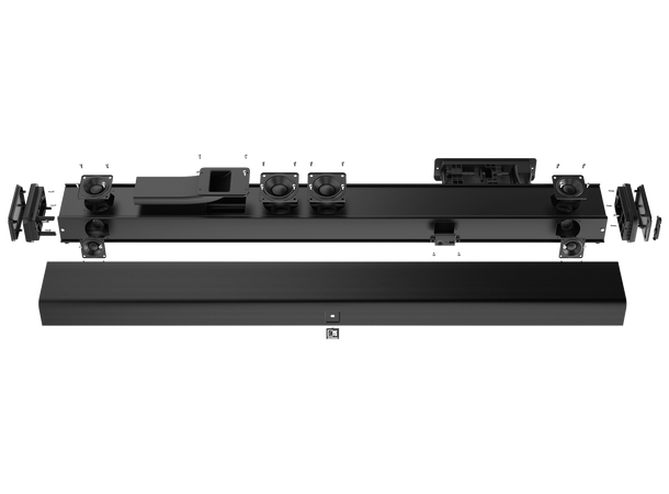 Audac IMEO2 Lydplanke m/HDMI, BT Sort 2x15W + 1x30W 