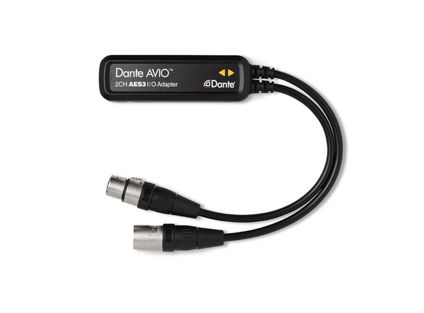 Audinate Dante AVIO AES3/EBU adapter 1x XLR han + 1x XLR hun 