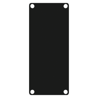 Caymon Casy 1 space closed blind plate Sort Aluminium