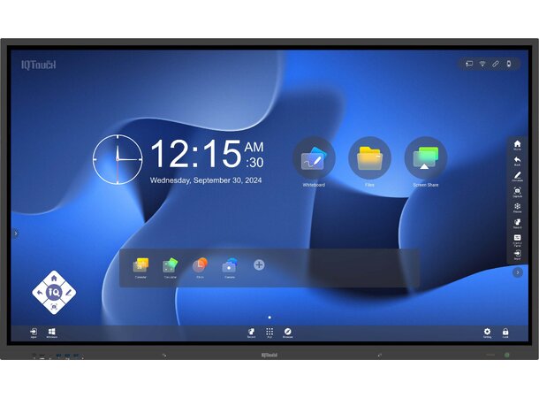 IQTouch TE1300 86" Interactive Display 40p touch, 4K, Android 13, 400cd/m2 