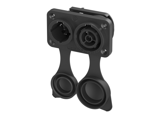 Neutrik Powercon True1 dobbelkontakt I/O Inn/Ut 1x Han og 1x Hun IP67 