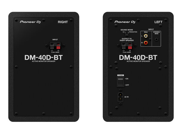 Pioneer DJ DM-40D-BT 4" Monitor (par), 2 farger, Bluetooth 
