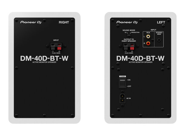 Pioneer DJ DM-40D-BT 4" Monitor (par), 2 farger, Bluetooth 