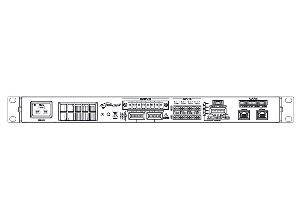 Powersoft Quattrocanali 1204 DSP+Dante 4-kanals forsterker 4x300W 