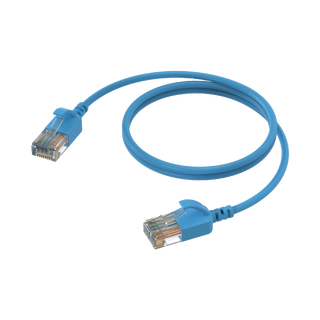 Procab CSD560, CAT6A, blå, 0.15m Slimline nettverkskabel, U/UTP