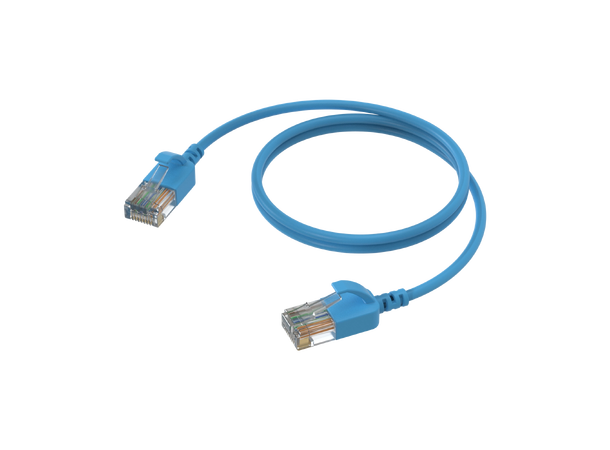 Procab CSD560, CAT6A, blå, 0.15m Slimline nettverkskabel, U/UTP 
