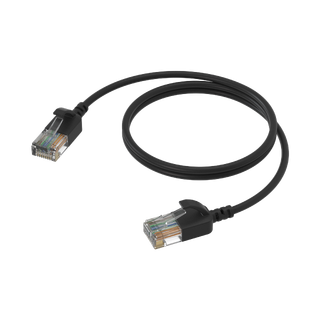 Procab CSD560, CAT6A, sort, 0.15m Slimline nettverkskabel, U/UTP
