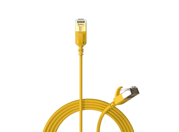 Procab CSD570, CAT7, gul, 0.15m Slimline networking cable, U/FTP 