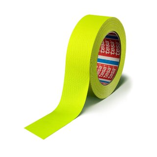 Tesa 4671 25mmx25m Fluoriserende gul Høykvalitets tekstiltape 25mmx25m