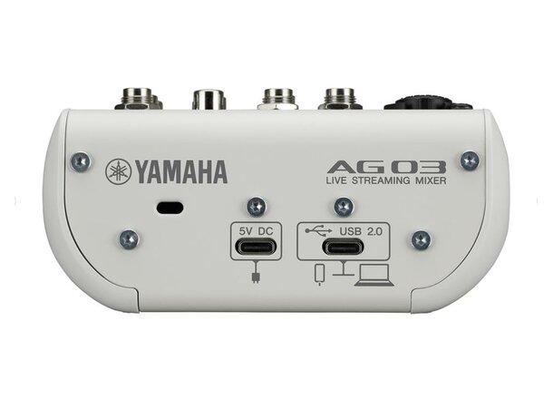 Yamaha AG03 (White) 3 ch live streaming mixer with USB audio 