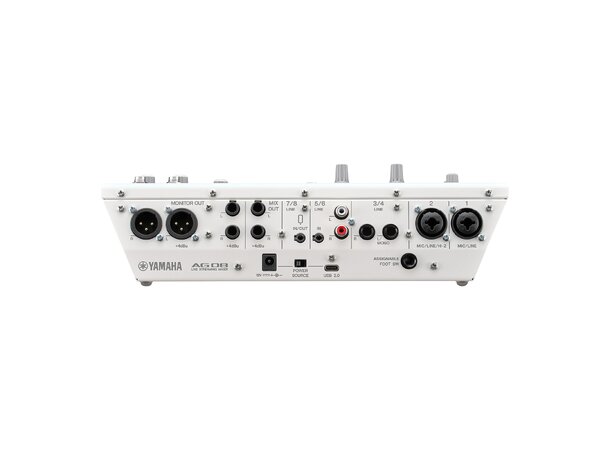 Yamaha AG08 Live Streaming Mixer 8-kanals streamingmikser (Hvit) 