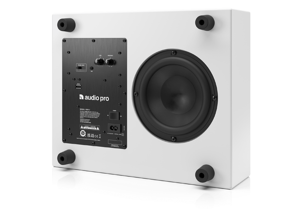 audiopro SUB-1 trådløs subwoofer hvit 80w 6.5" aktiv sub, trådløs overføring 