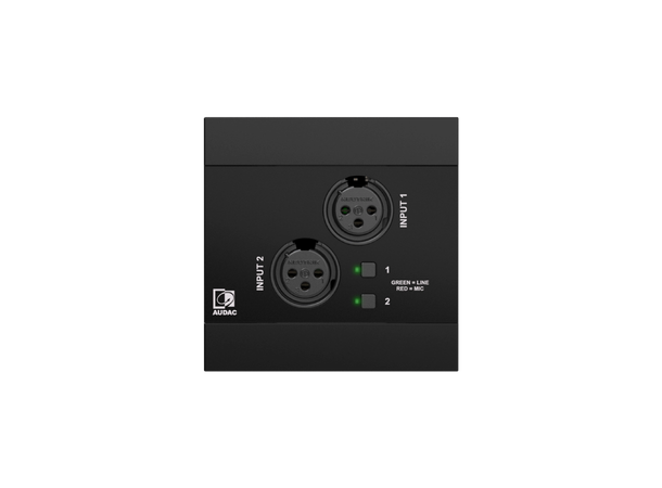 Audac NWP220/B Sort Dante™/AES67, 2 x XLR + BT (4 CH), sort 